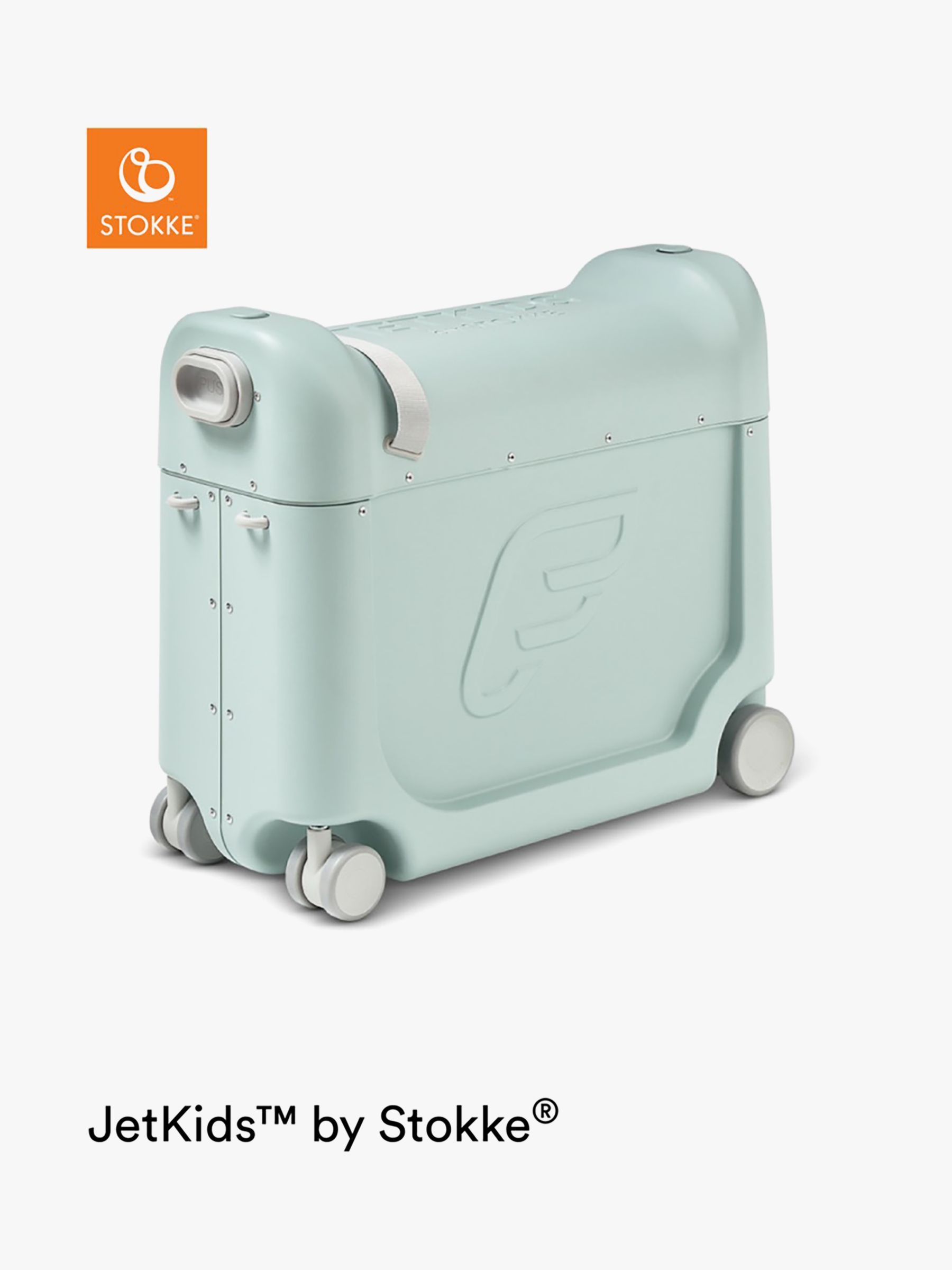 Stokke JetKids BedBox Travel Bed Suitcase, Green Aurora