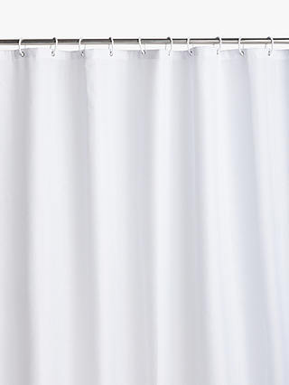 John Lewis Textured Slub Recycled Polyester Shower Curtain, Extra Long