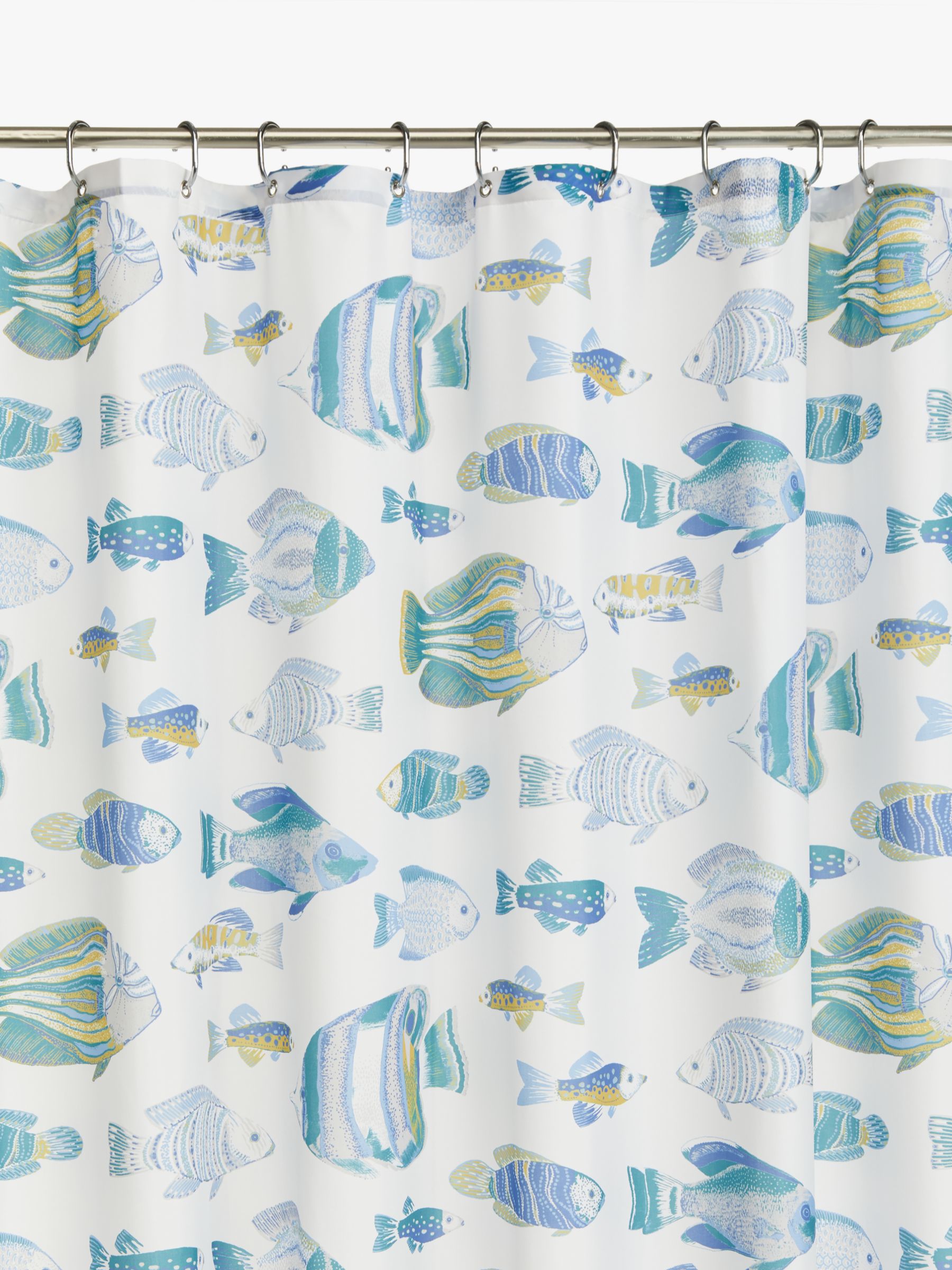John Lewis Partners Fish Recycled, Poly Shower Curtain