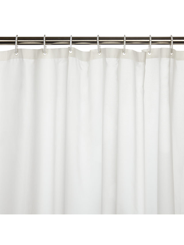 John Lewis ANYDAY Recycled Polyester Shower Curtain, White