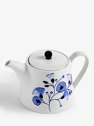 John Lewis & Partners Harbour Floral Teapot, 1.1L, Blue