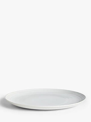 John Lewis & Partners Textured Stoneware Dinner Plate, 27cm, White