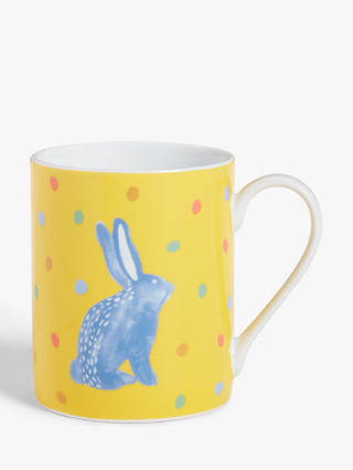 John Lewis Easter Bunny Mug, 360ml, Yellow/Multi