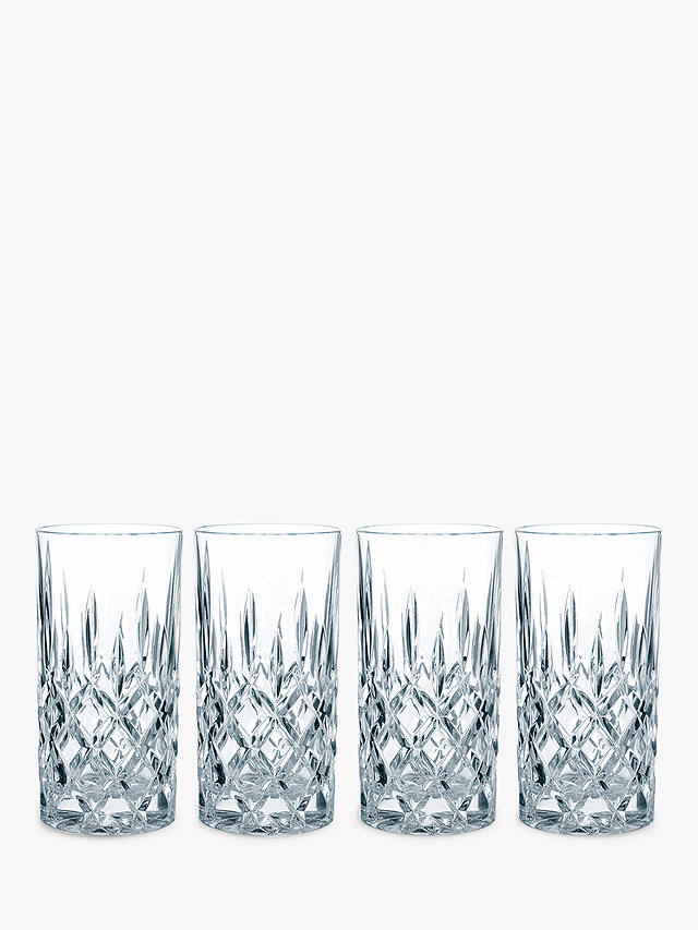 Nachtmann Noblesse Crystal Cut Glass Highballs, Set of 4, 375ml, Clear