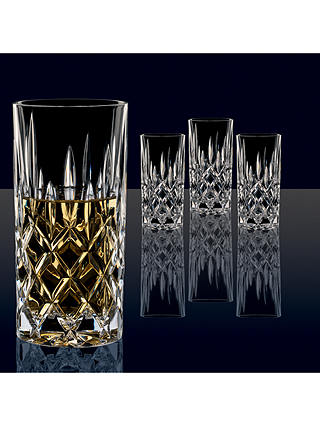 Nachtmann Noblesse Crystal Cut Glass Highballs, Set of 4, 375ml, Clear
