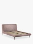 John Lewis Mid-Century Sweep Upholstered Bed Frame, Double, Deep Velvet Heather