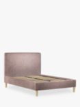 John Lewis Emily Upholstered Bed Frame, Double, Deep Velvet Heather