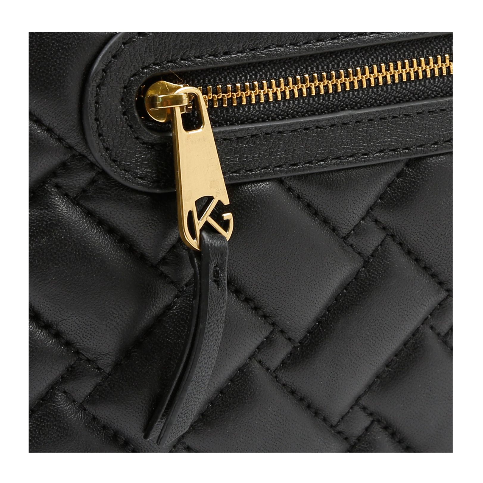 Kurt Geiger London Kensington Quilt Leather Cross Body Bag, Black