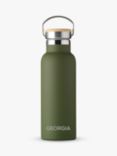 Treat Republic Personalised Stainless Steel & Bamboo Drinks Bottle, 500ml, Green