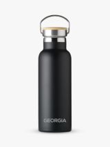 Treat Republic Personalised Stainless Steel & Bamboo Drinks Bottle, 500ml