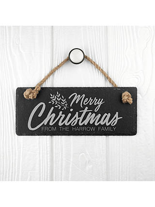 Treat Republic Personalised Christmas Slate Sign