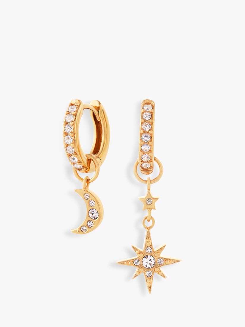 New 9ct Gold GF Oval Star Hoop Earrings JS97 Fine Earrings Fashion