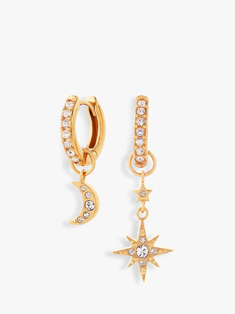 Buy Olivia Burton Celestial Crystal Moon and North Star Huggie Hoop Earrings Online at johnlewis.com