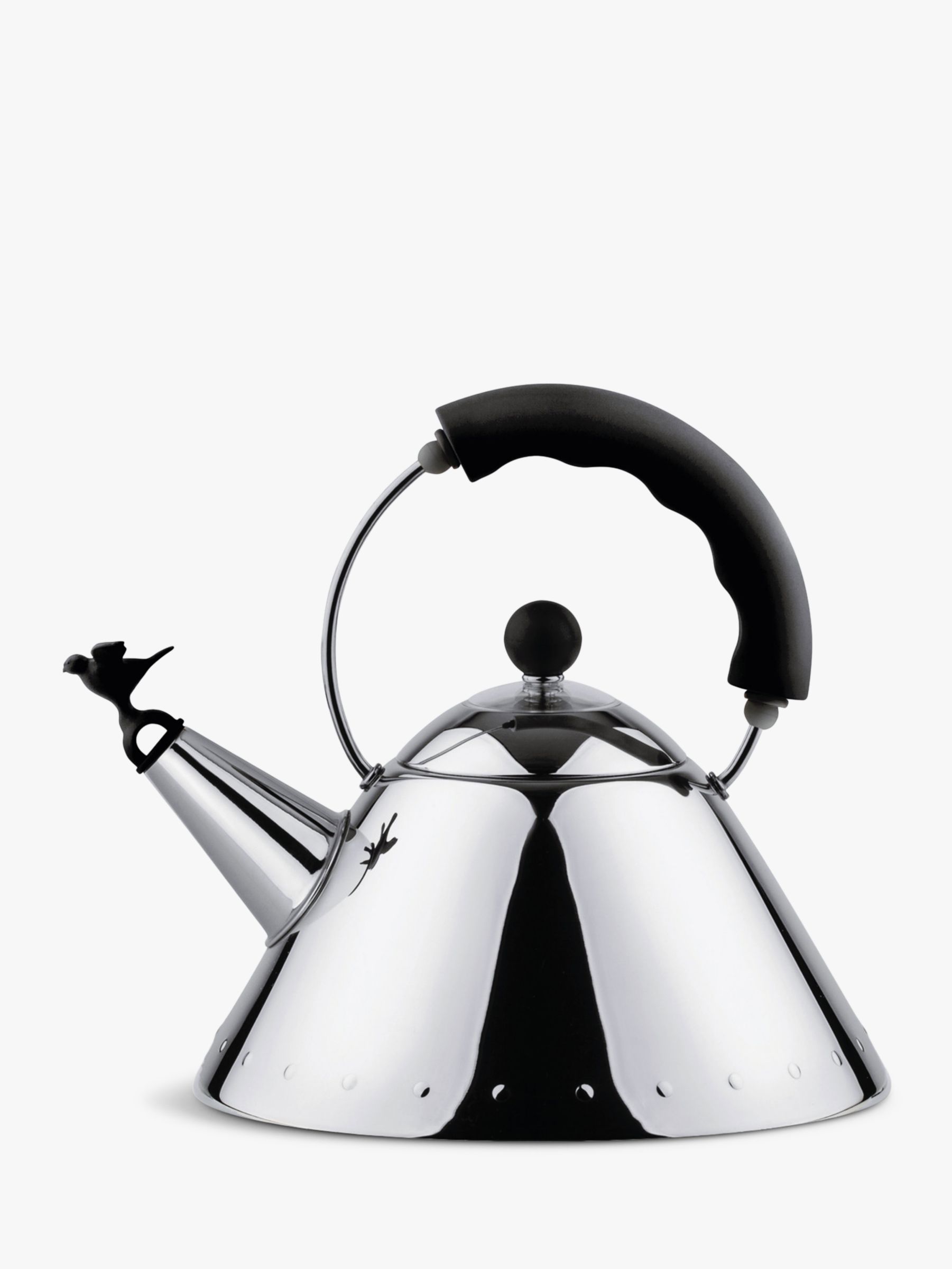 alessi stovetop kettle with melodic whistle
