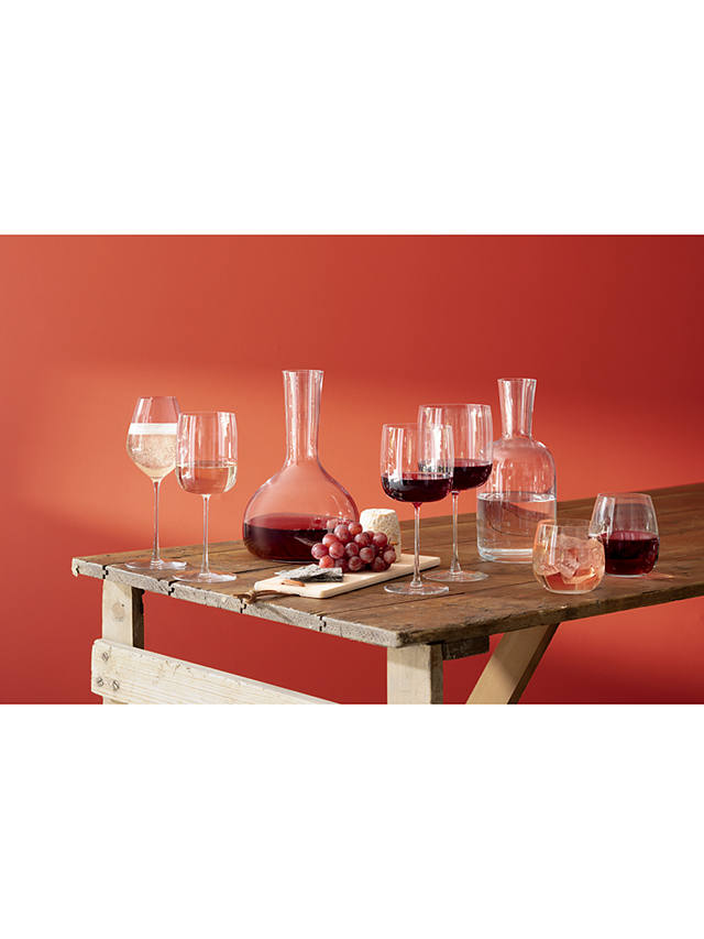 LSA International Borough Stemless Red Wine Glasses, Set of 4, 455ml, Clear