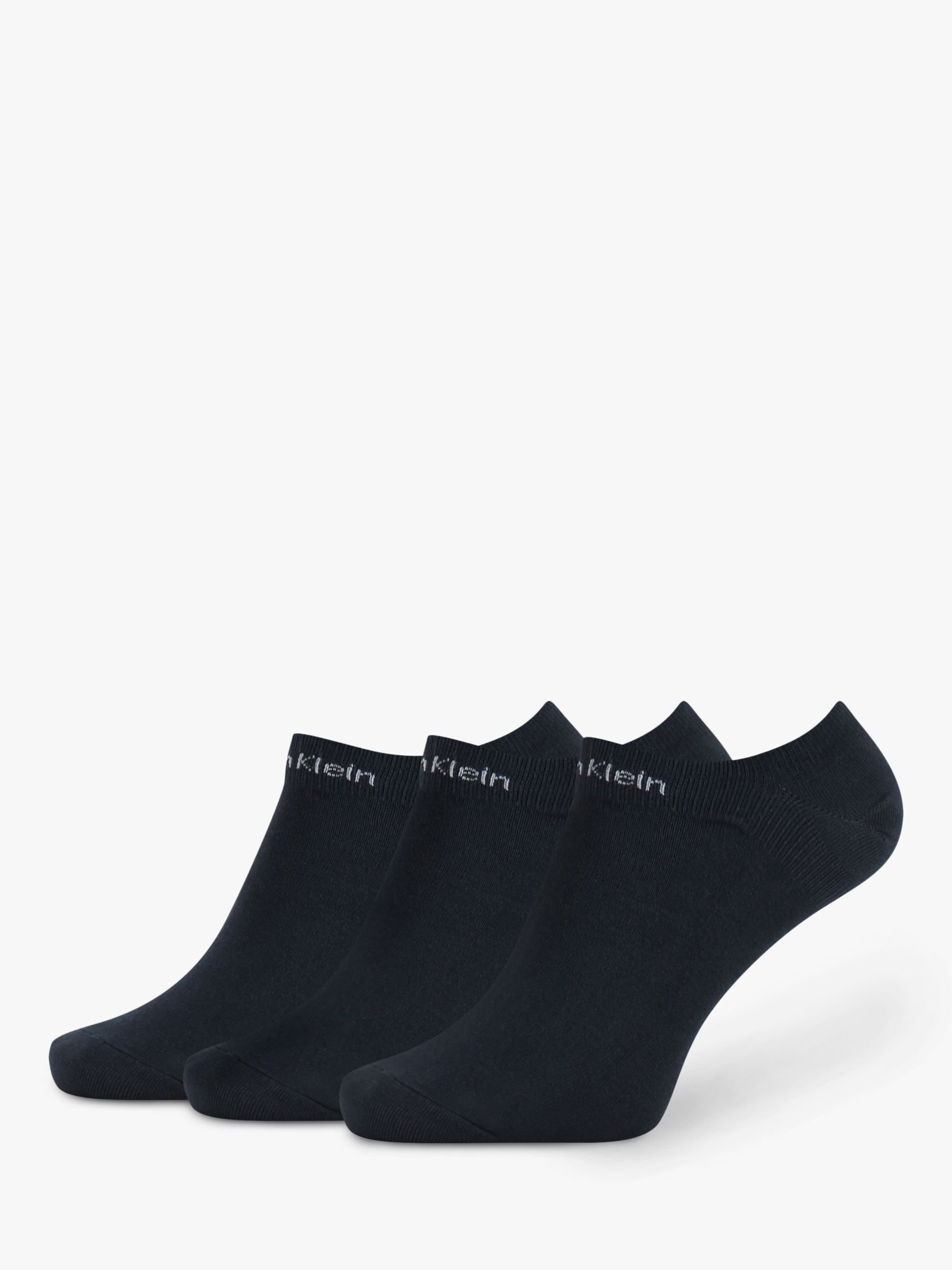 Calvin Klein Liner Socks, Pack of 3, One Size, Black at John Lewis ...