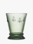 La Rochère Abeille Bee Glass Tumbler, Set of 6, 270ml, Provence Green