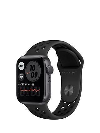 Apple Watch Nike Series 6 GPS, 40mm Space Grey Aluminium Case with Anthracite/Black Nike Sport Band - Regular