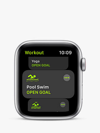Apple Watch SE GPS + Cellular, 44mm Silver Aluminium Case with Deep Navy Sport Loop