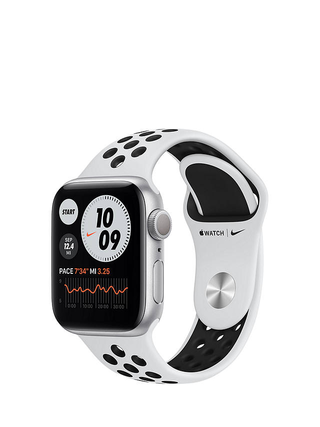 diyagonal anlamlı Çiğ  Apple Watch Nike Series 6 GPS, 40mm Silver Aluminium Case with Pure  Platinum/Black Nike Sport