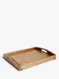 John Lewis Oak Wood Folding Bed Tray, 65cm, Natural
