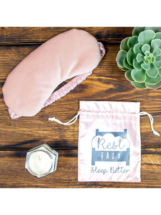 Rest Easy Sleep Better Weighted Eye Mask, Pink