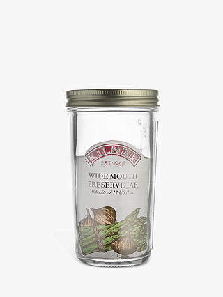 Kilner Screw Top Wide Mouth Jam & Preserves Glass Jar, 500ml, Clear
