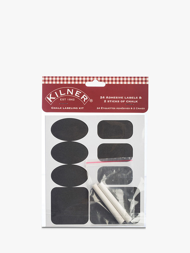 Kilner Chalk Sticks and Adhesive Food & Jam Jar Labels, Pack of 26