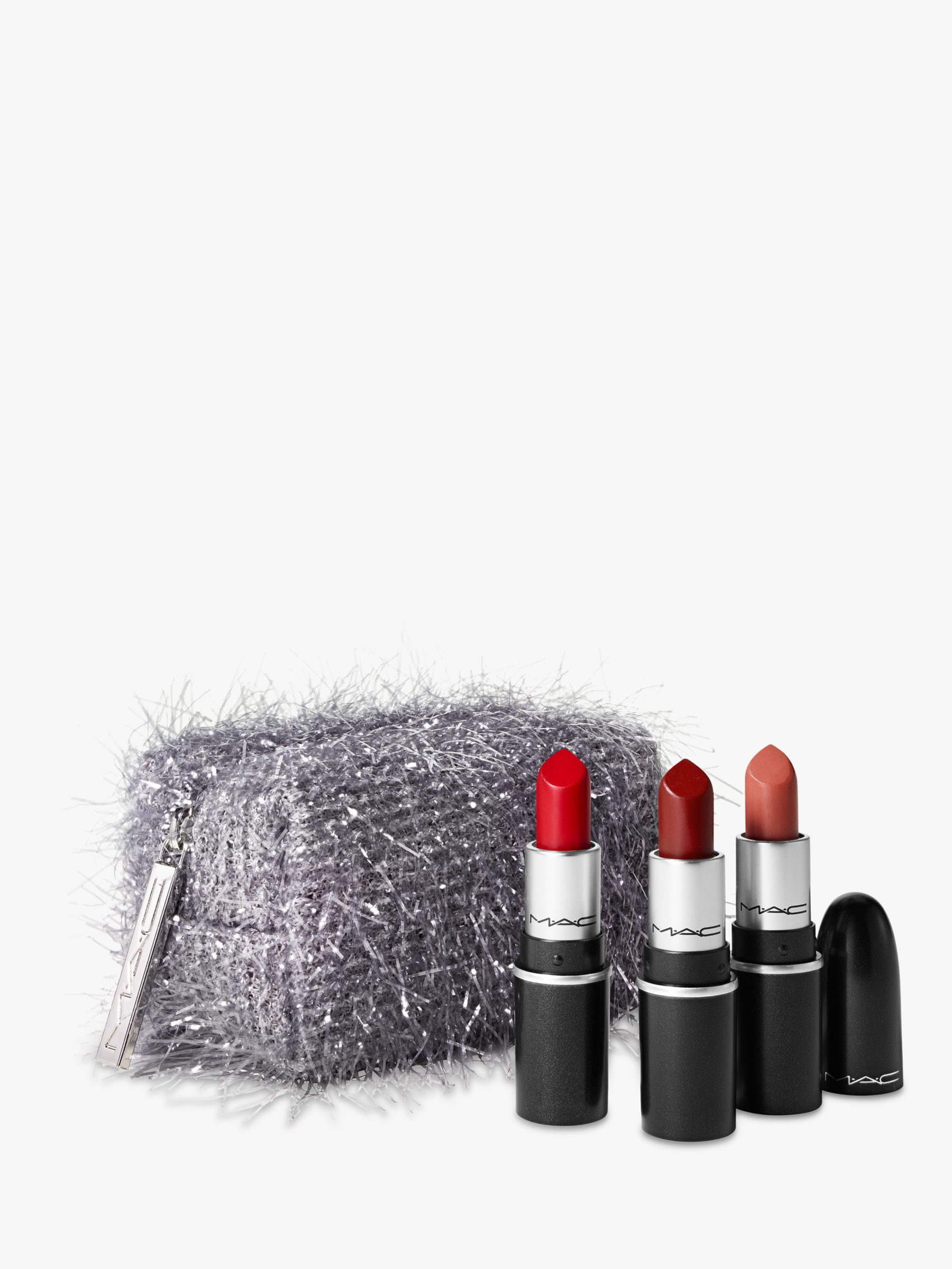 MAC Fireworked Like A Charm Mini Lipstick Makeup Gift Set, Red 1