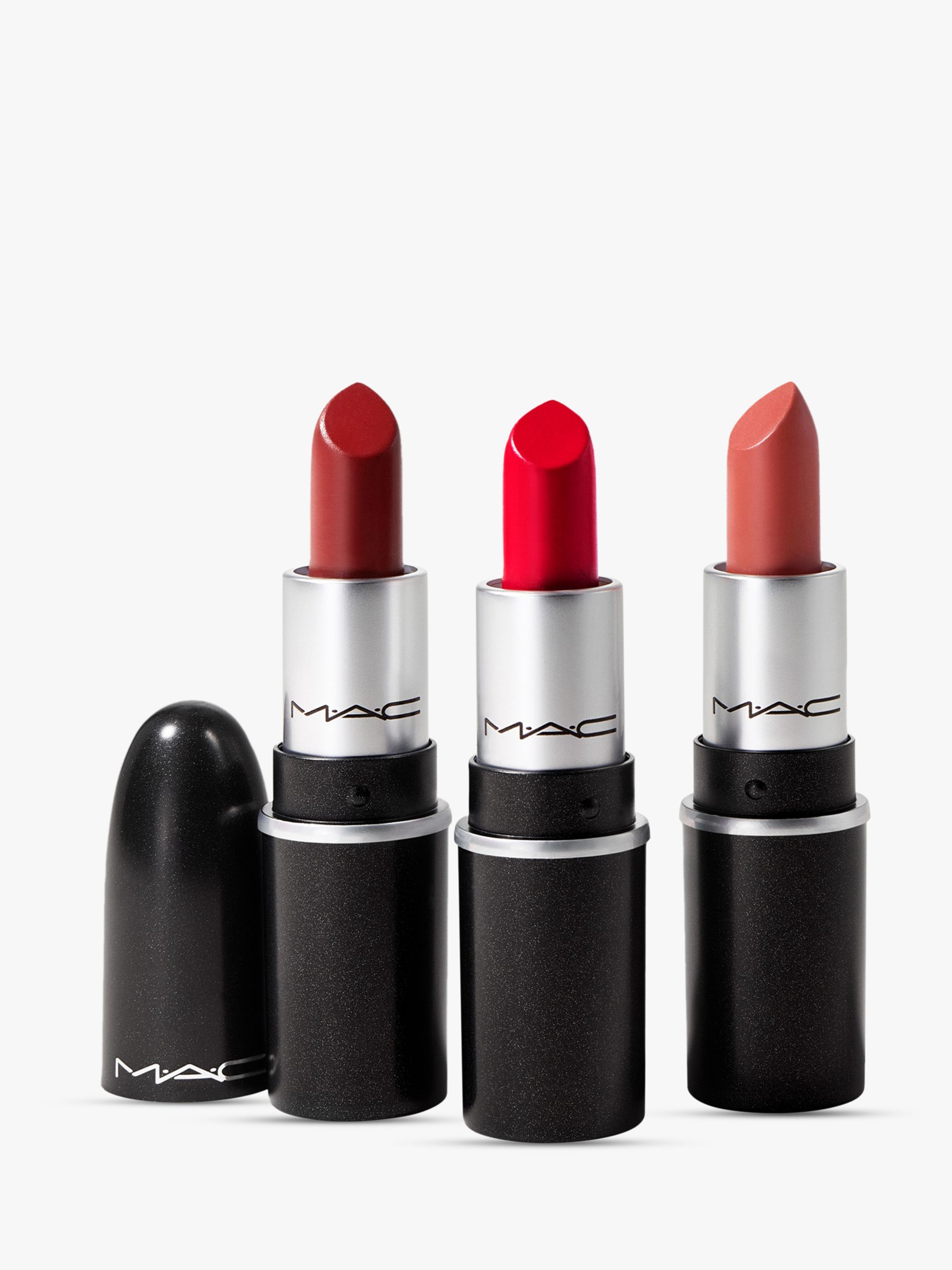 MAC Fireworked Like A Charm Mini Lipstick Makeup Gift Set, Red 4