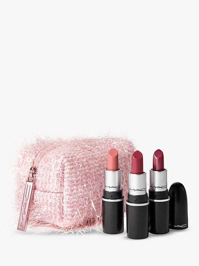MAC Fireworked Like A Charm Mini Lipstick Makeup Gift Set, Pink