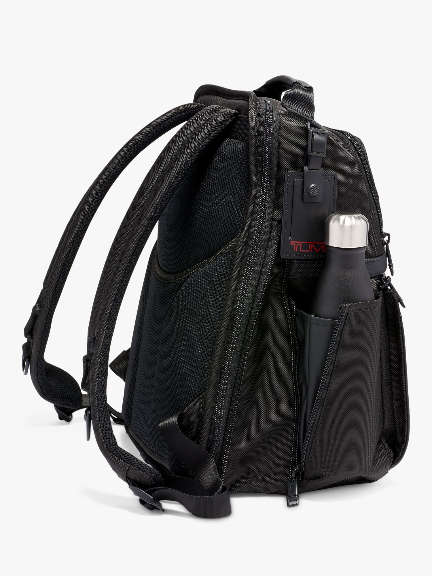 TUMI Alpha 3 Slim Solutions Brief Pack Backpack, Black at John Lewis ...