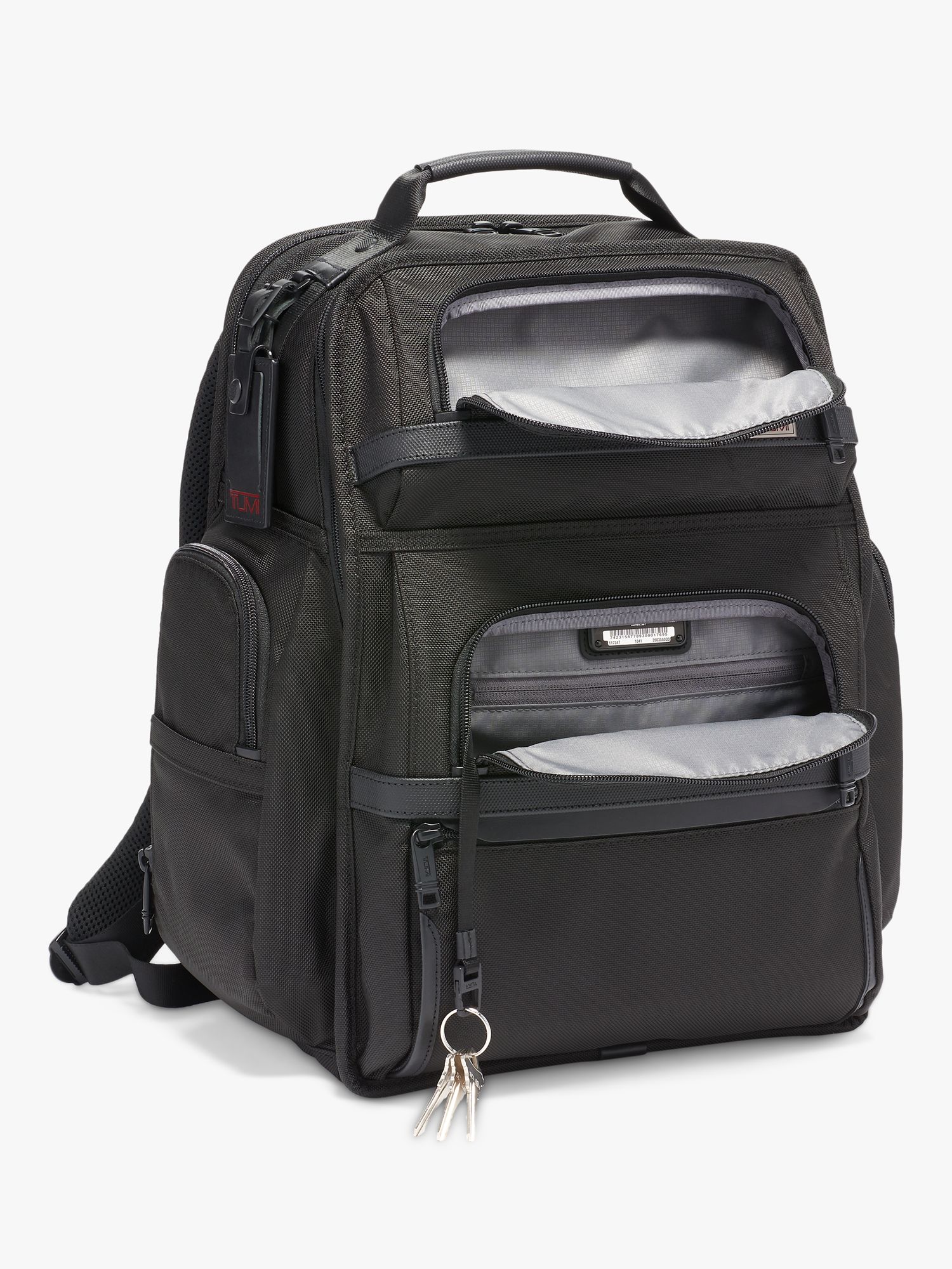 TUMI Alpha 3 Brief Pack Backpack, Black at John Lewis & Partners