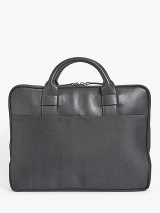 John Lewis Oslo 15" Leather & Nylon Laptop Bag