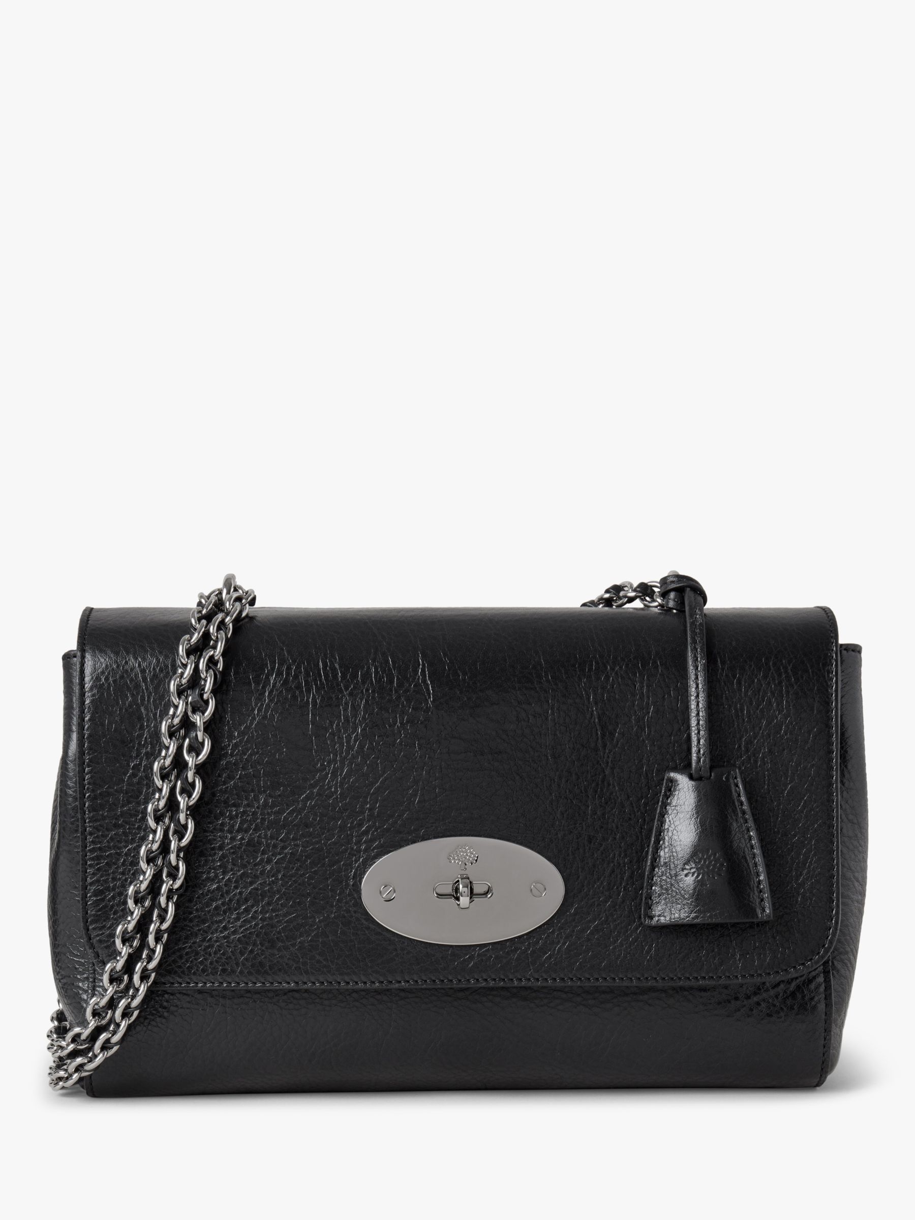 Mulberry Medium Lily High Shine Calf Leather Shoulder Bag, Black at ...
