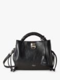 Mulberry Small Iris High Shine Leather Shoulder Bag, Black