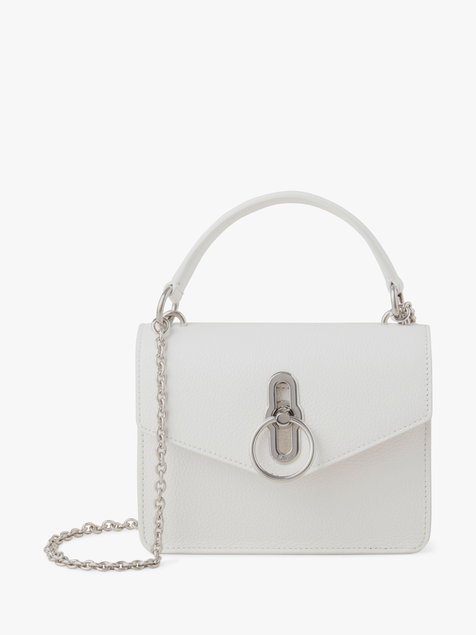 Mulberry Small Amberley Classic Grain Leather Satchel Bag, White at ...