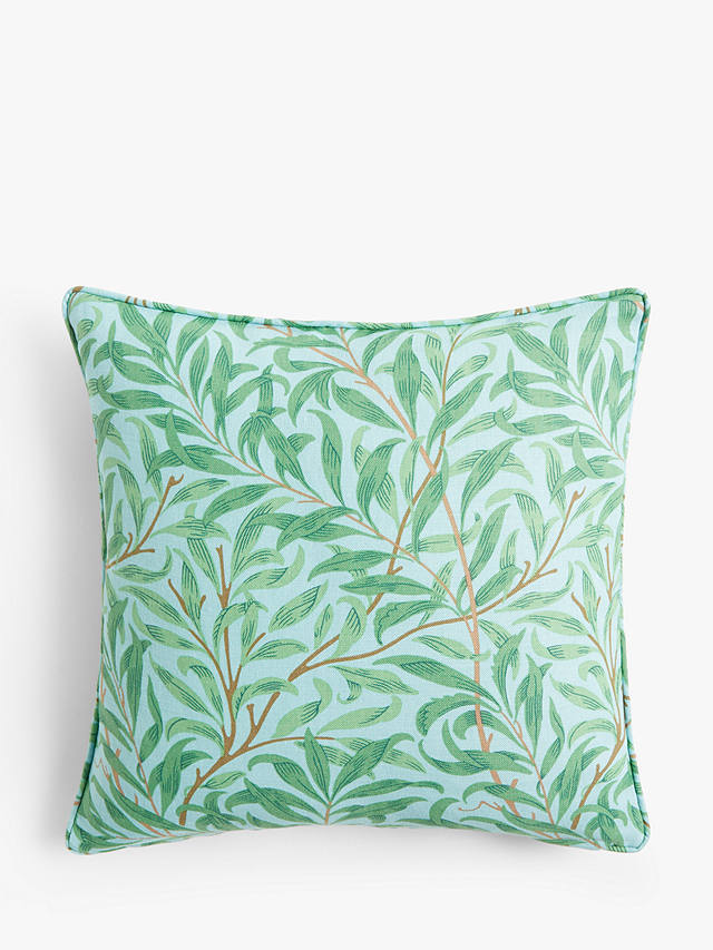 Morris & Co. Willow Bough Cushion, Sky / Leaf