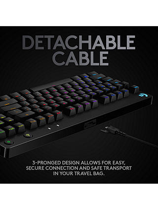 Logitech G PRO Mechanical RGB Gaming Keyboard, Black