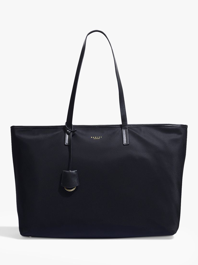 Radley Finsbury Park Large Zip Top Tote Bag, Black at John Lewis & Partners