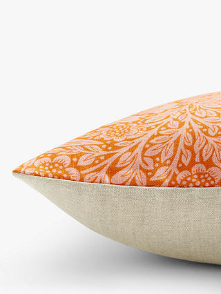 Morris & Co. Marigold Cushion, Orange / Pink