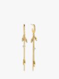 Sif Jakobs Jewellery Vulcanello Cubic Zirconia Double Chain Drop Earrings, Gold