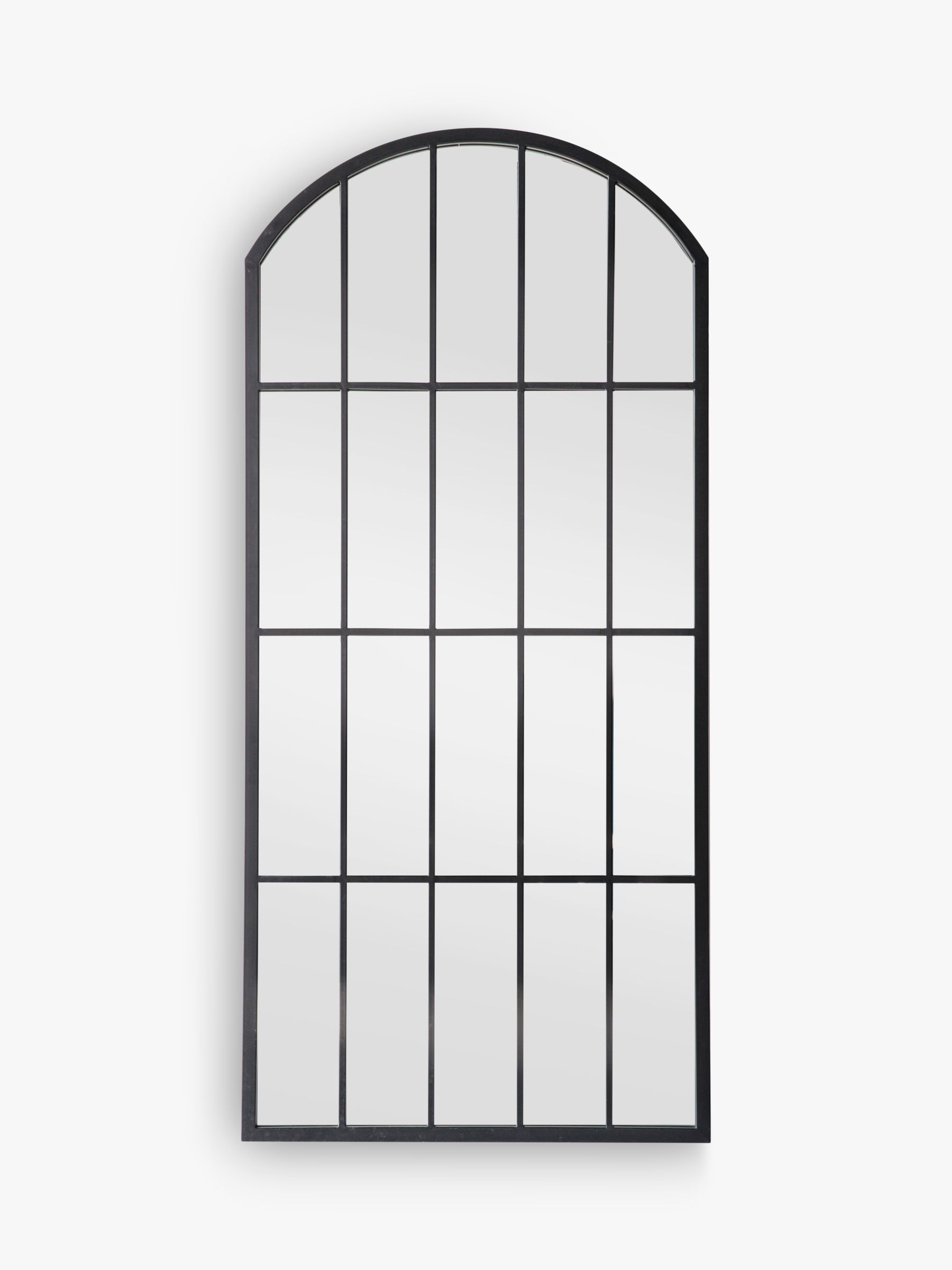 Modern Arch Window Metal Frame Indoor, Arched Window Mirror Black