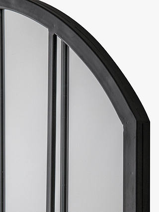 Modern Arch Window Metal Frame Indoor, Metal Black Arch Wall Mirror