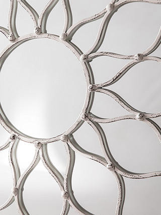 Filigree Decorative Round Metal Frame, Oversized Round Decorative Mirrors