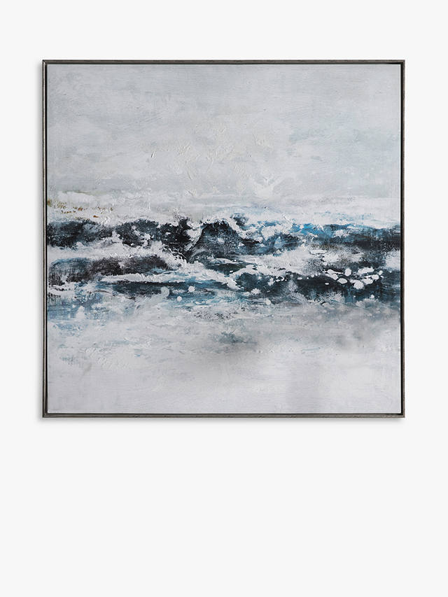 Pacific Ocean Waves - Framed Canvas Print, 102.5 x 102.5cm, Blue