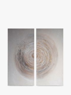 Amber Spiral - Diptych Canvas Print, 100 x 100cm, Metallic