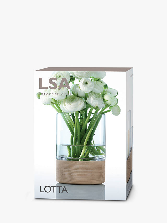 LSA International Lotta Glass Vase/Lantern, H18cm