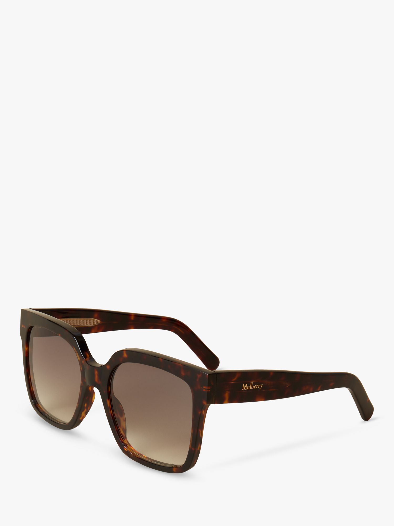 Mulberry Women's Portobello D-Frame Sunglasses, Brown/Multi at John ...