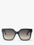 Mulberry Women's Portobello D-Frame Sunglasses, Green